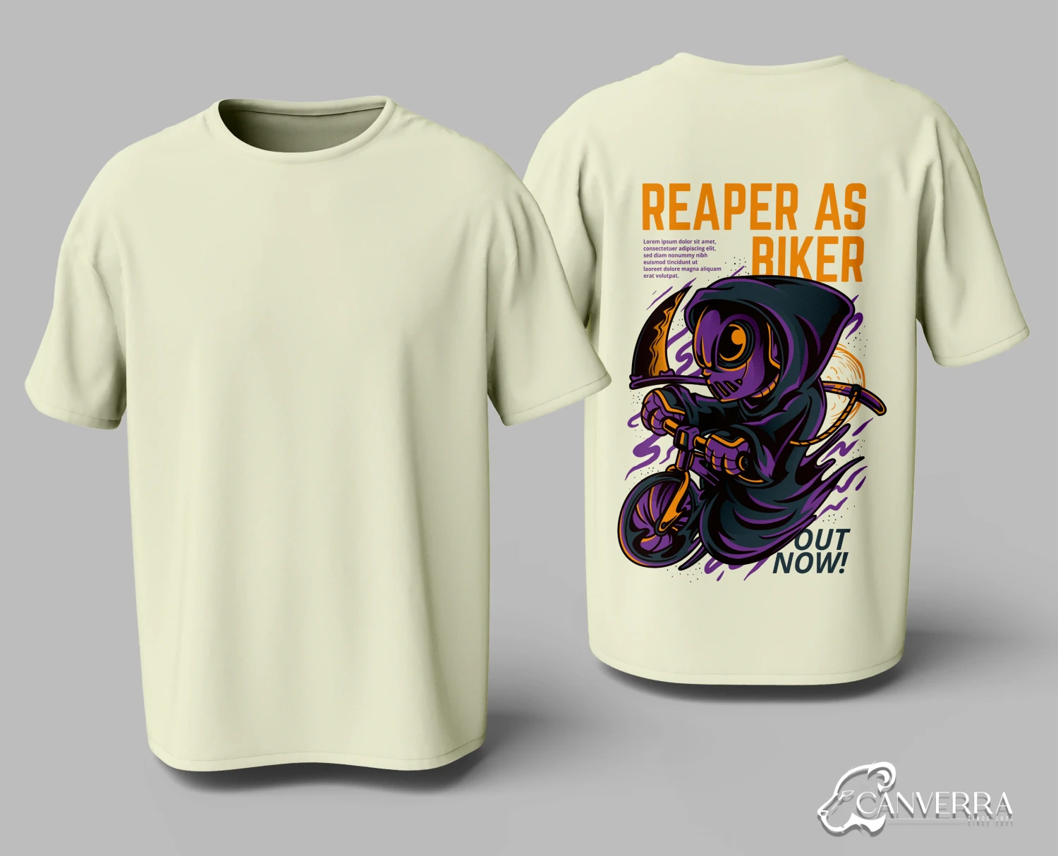 "Reaper as Biker" Cartoon Graphic T-shirt