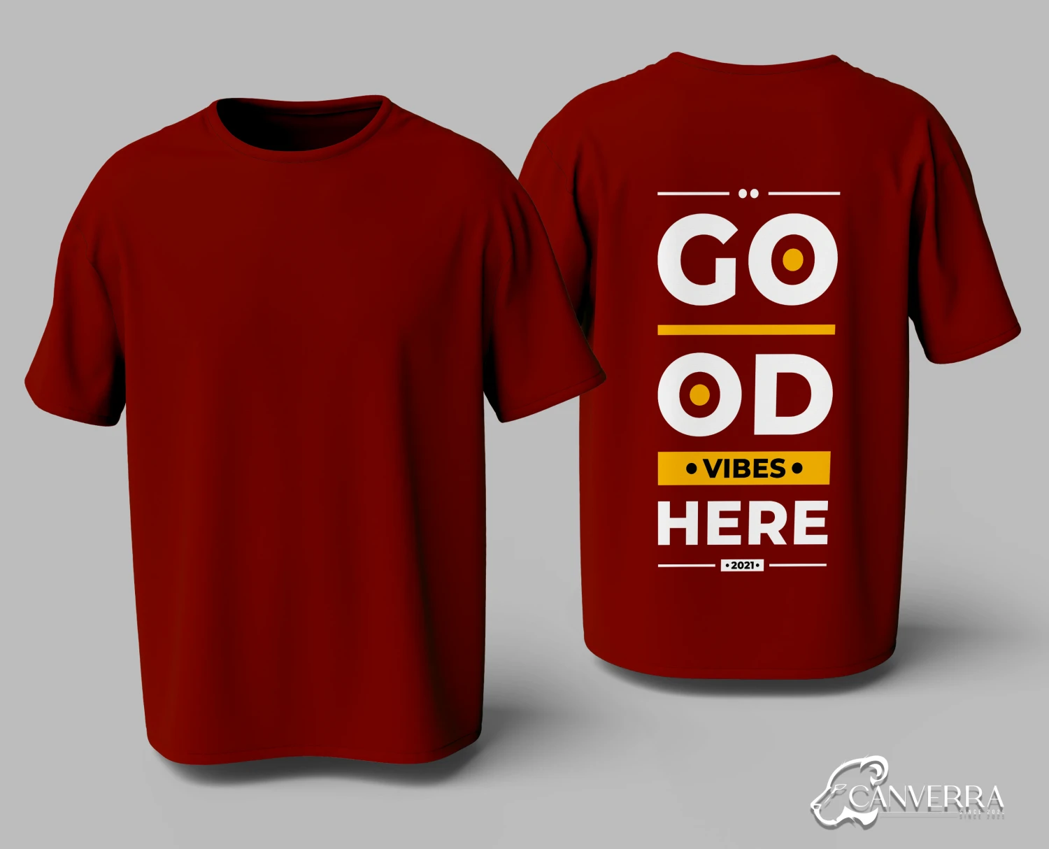 Good Vibes Here Back Print T-shirt | Positive Typography