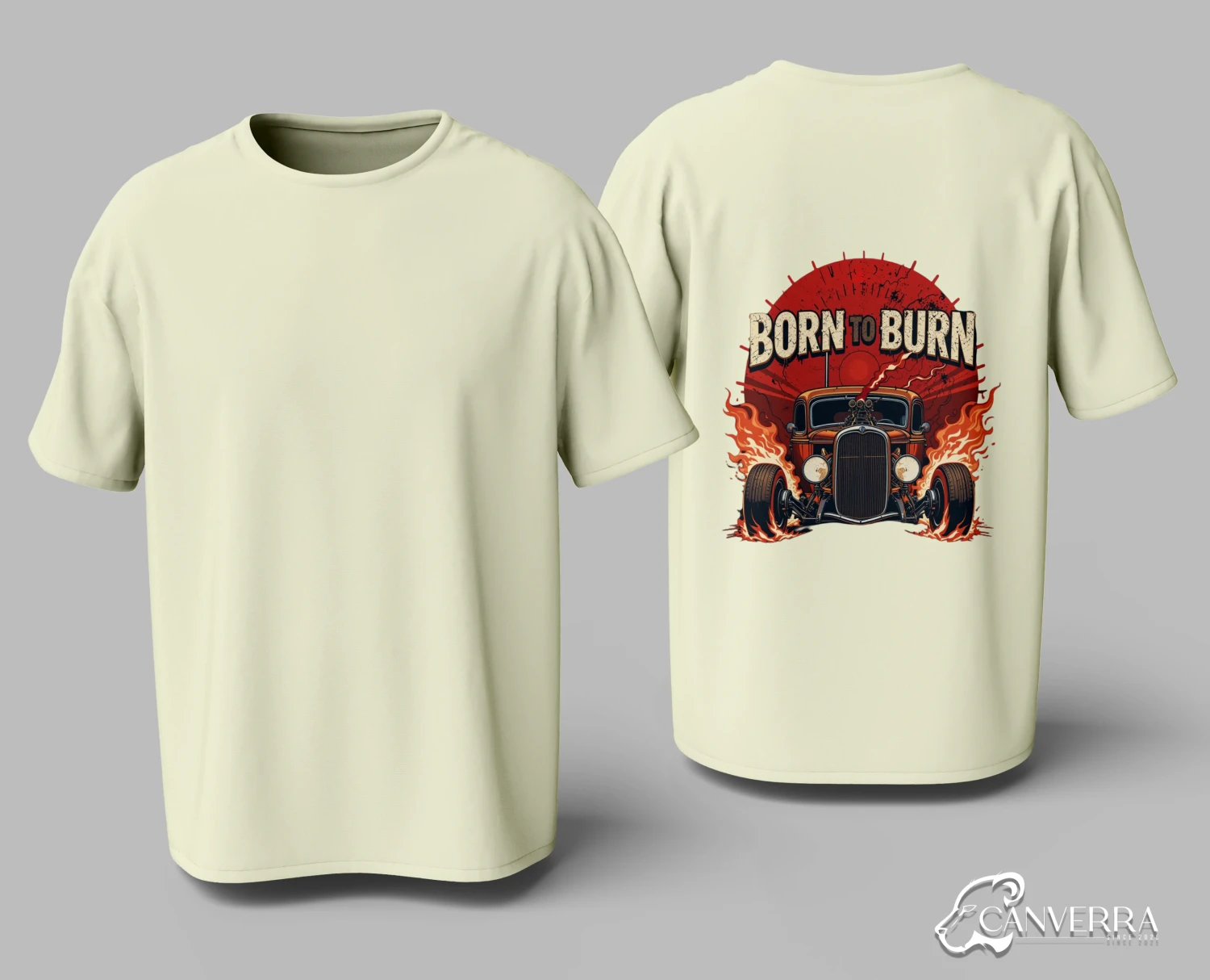Born to Burn Vintage Hot Rod T-shirt