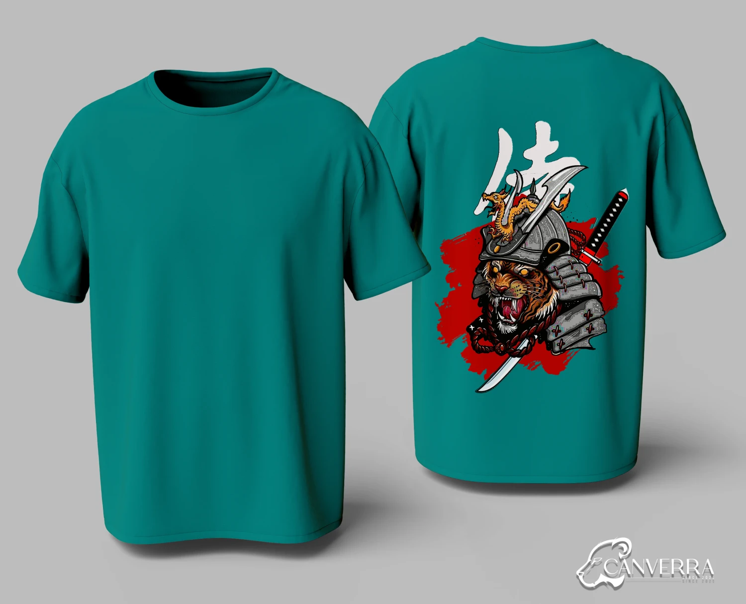 Tiger Samurai Warrior Japanese Graphic T-shirt