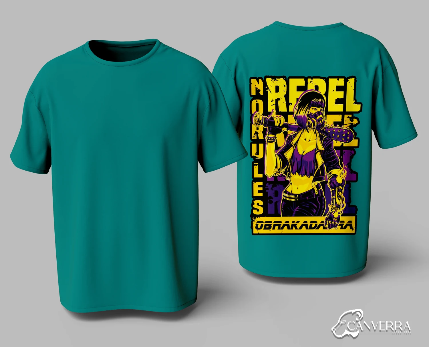 Rebel No Rules Cyberpunk T-shirt