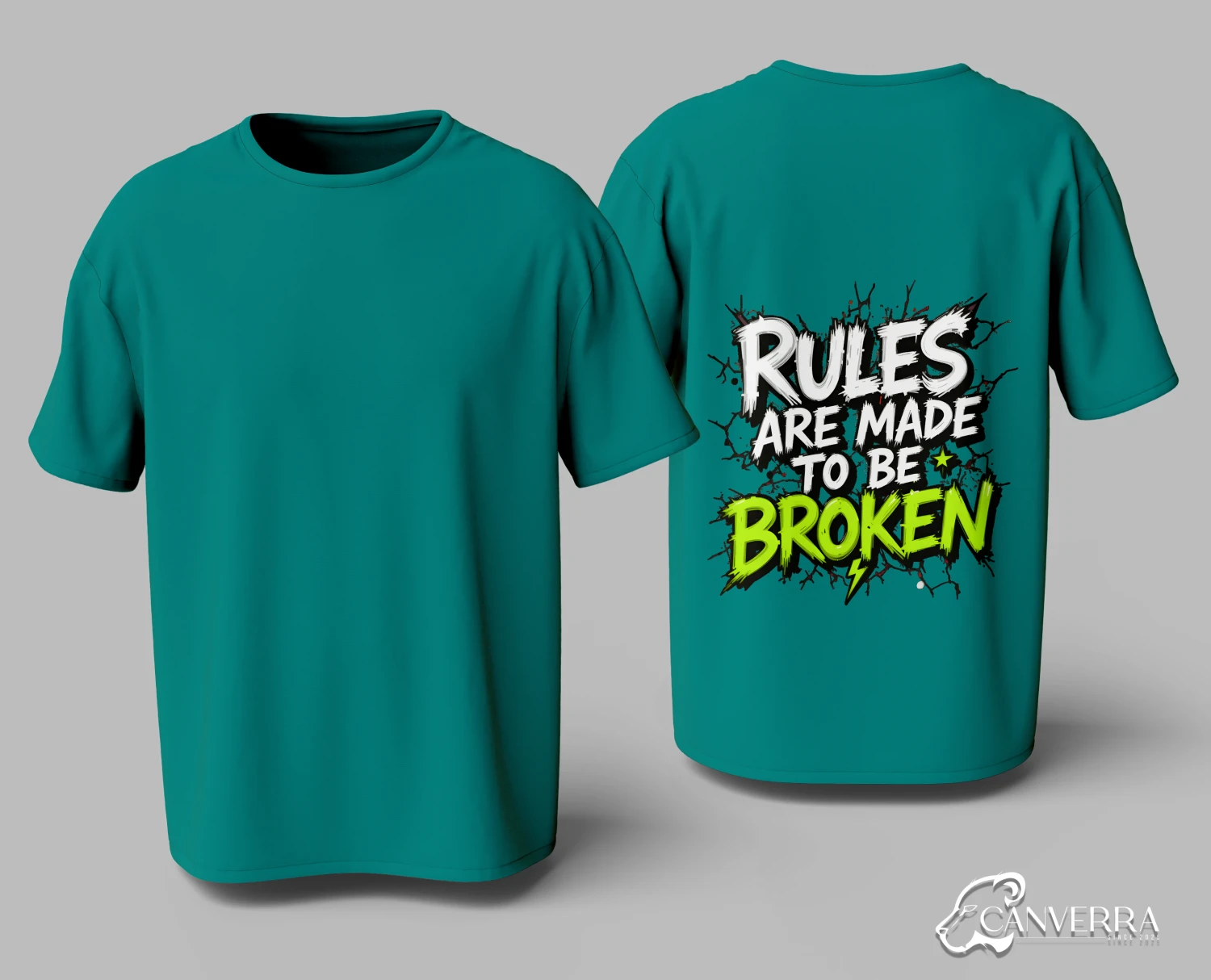 Rules Are Made To Be Broken t-shirt | Edgy Back Print