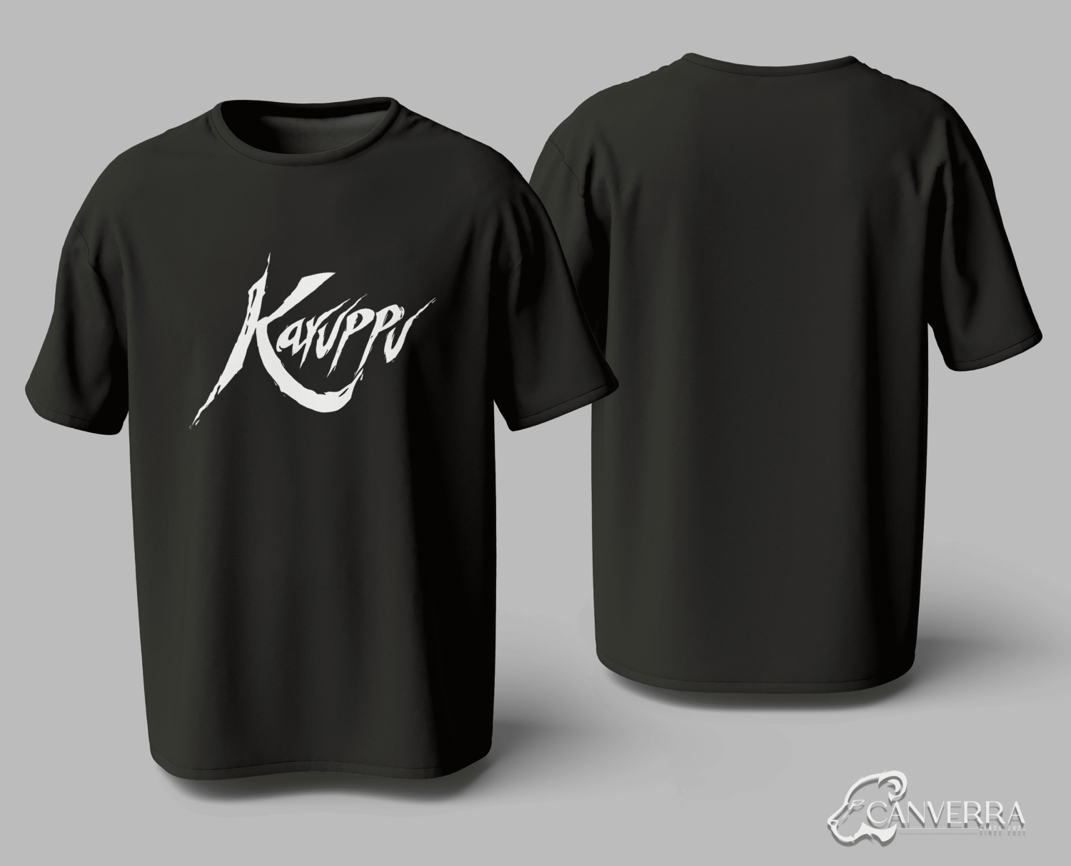 Karuppu Signature Brush Stroke Typography T-Shirt – Premium Streetwear