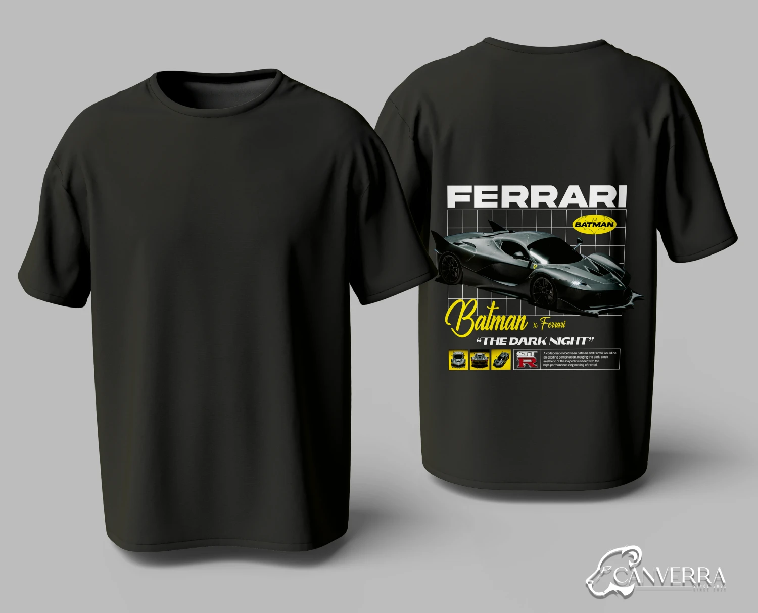 Ferrari x Batman 'The Dark Night' Concept Car T-Shirt