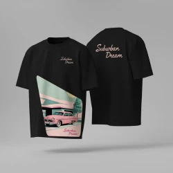 "Suburban Dream" Vintage Car Graphic Tee | 240GSM Cotton