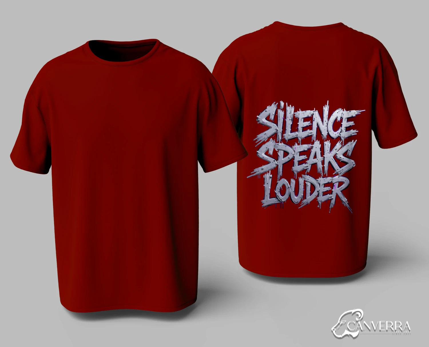 Silence Speaks Louder Graffiti T-shirt | Edgy Back Print Shirt