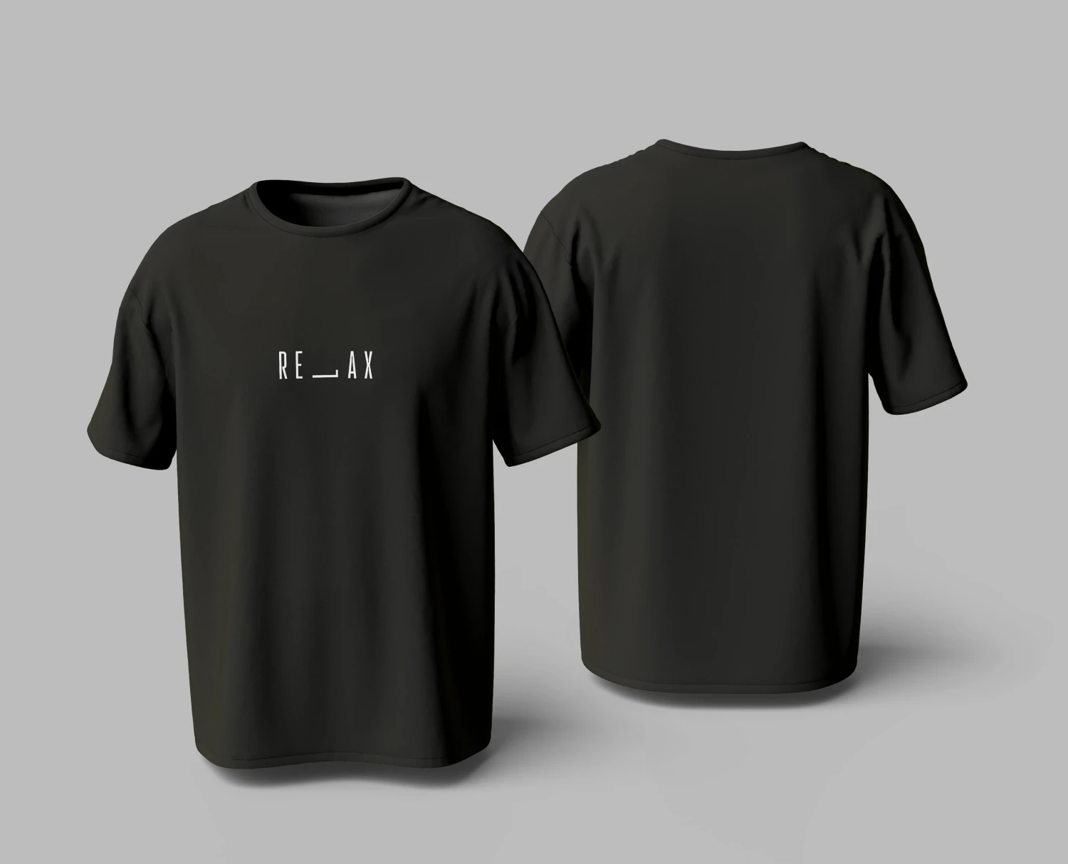 "Relax" Minimalist Typography Tee | 240GSM Cotton