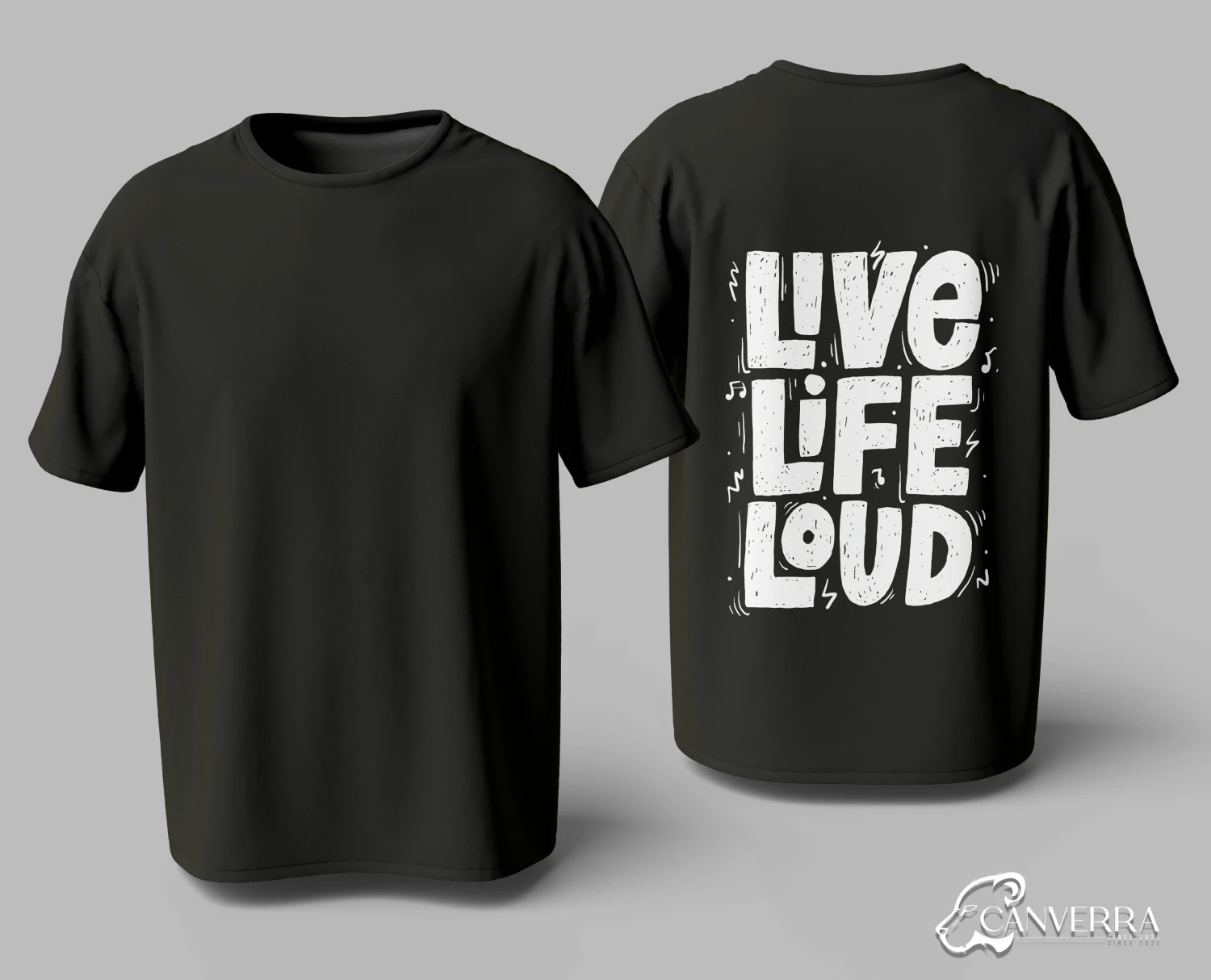 Live Life Loud Graphic Tee | Bold Back Print Shirt