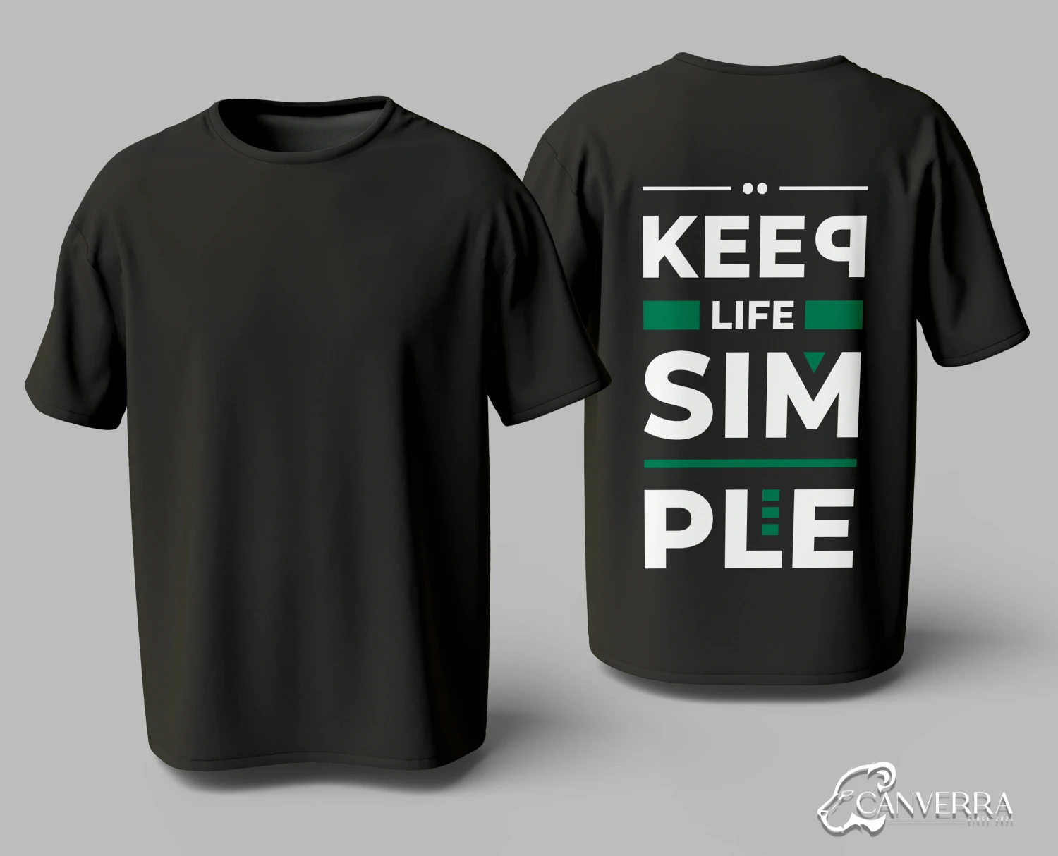 Keep Life Simple Back Print Tee | Minimalist Graphic Shirt